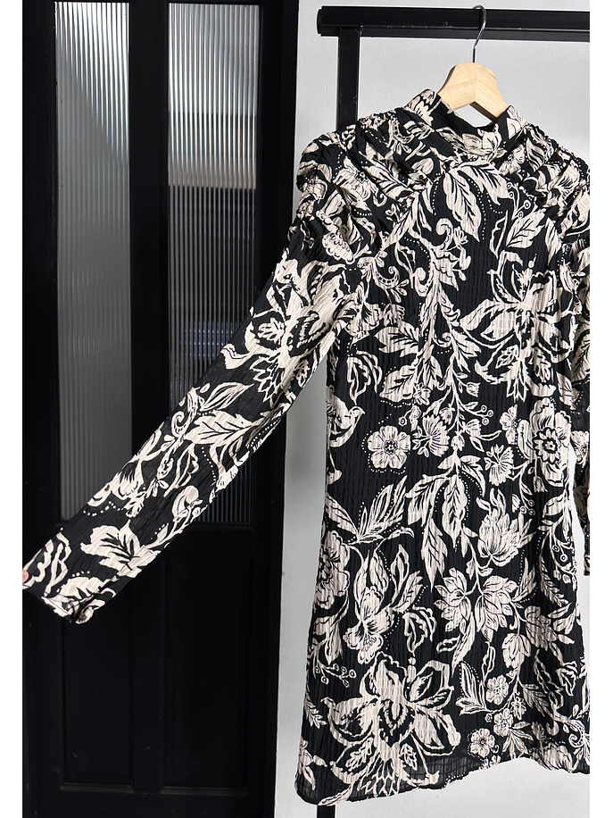 Vestido floreado drapeado 3