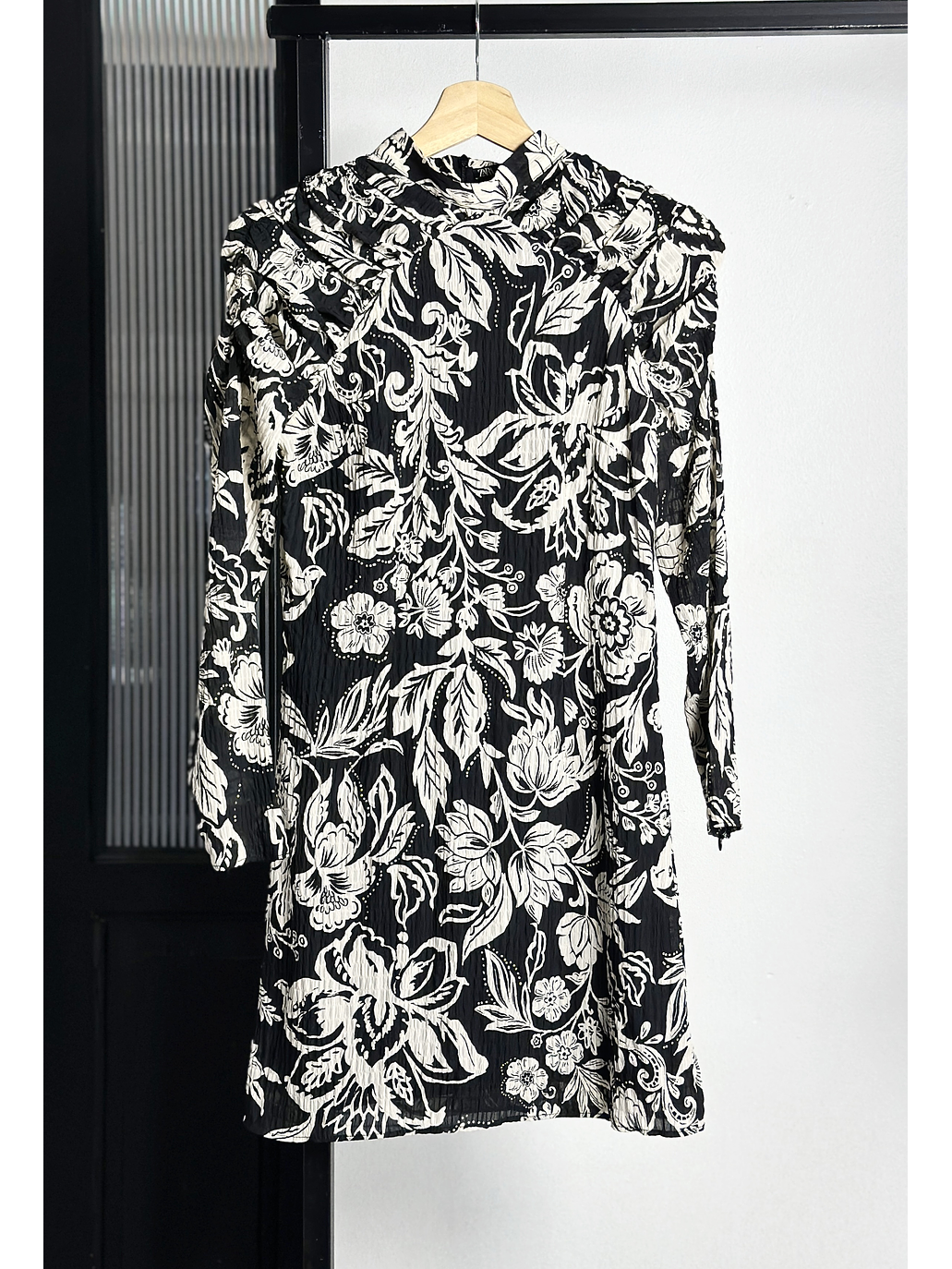 Vestido floreado drapeado 1