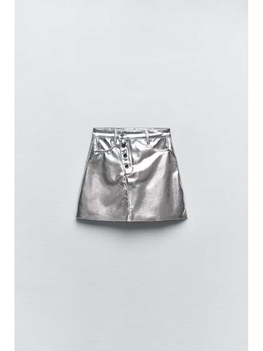 Falda denim plateada  5