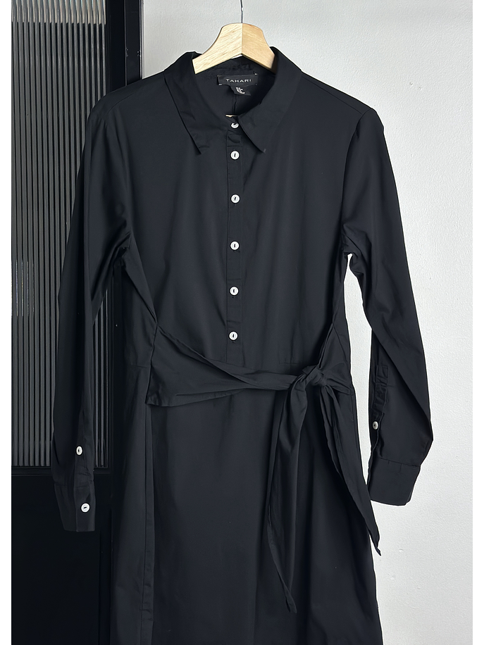 Vestido camisero negro 2