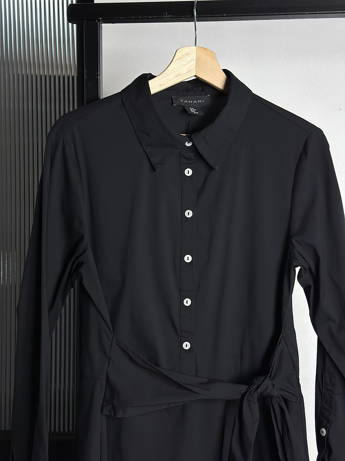 Vestido camisero negro 3