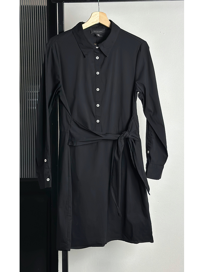 Vestido camisero negro 1