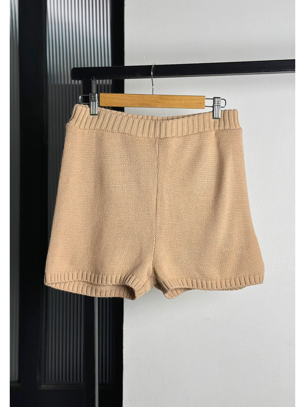 Short de punto beige 1