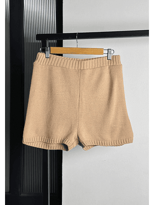 Short de punto beige