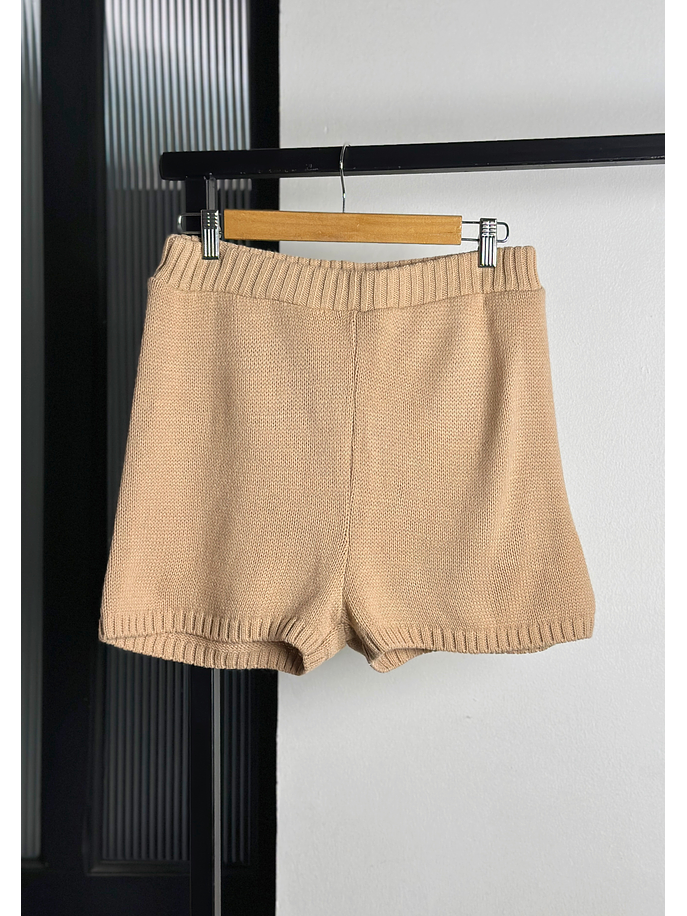 Short de punto beige 1