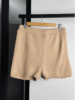 Short de punto beige