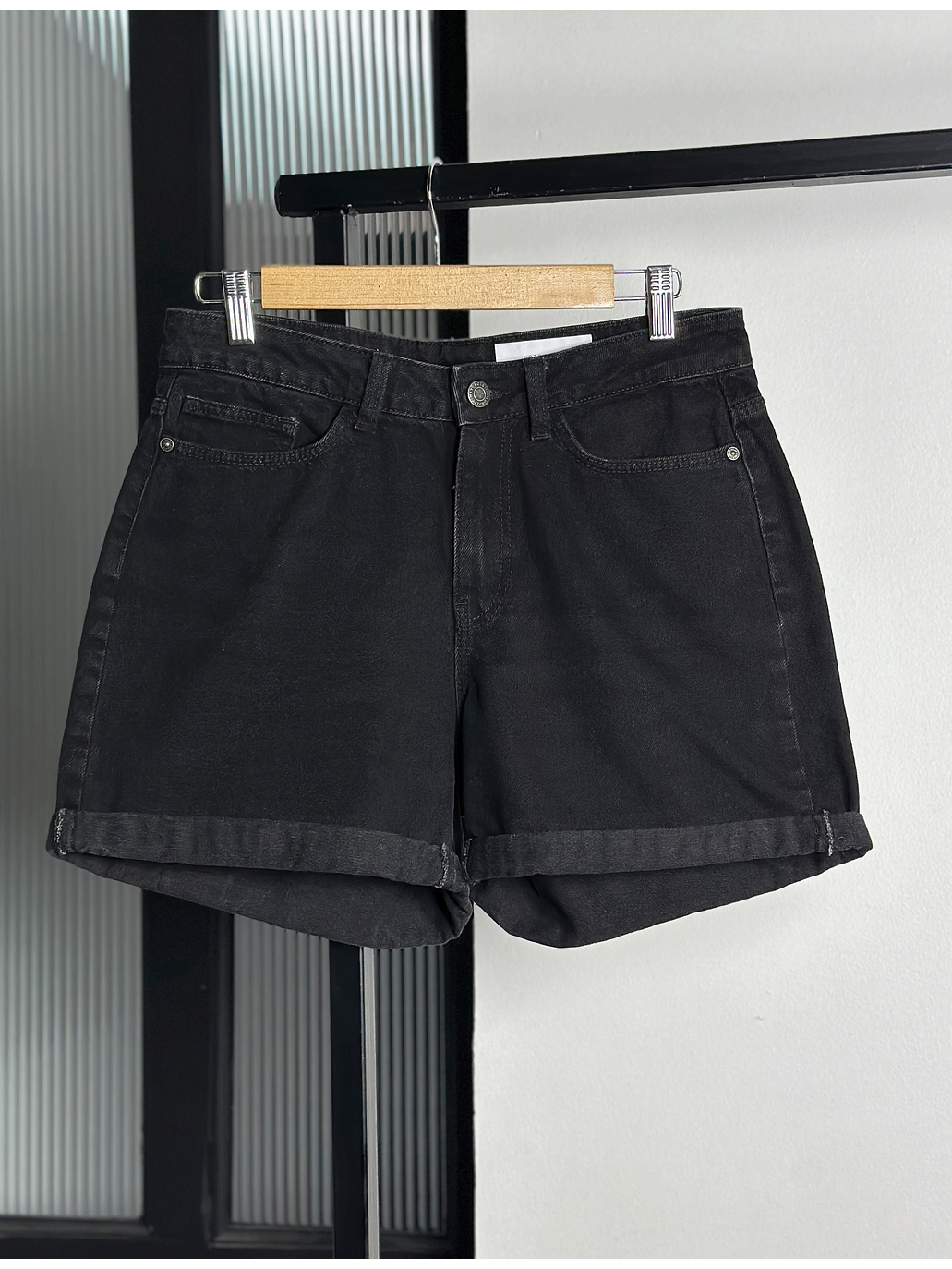 Short mezclilla negro 1