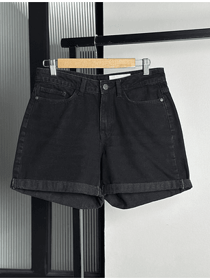 Short mezclilla negro