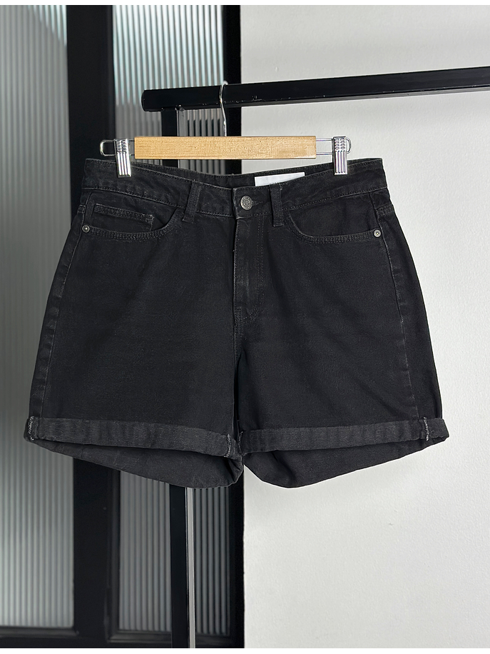 Short mezclilla negro 1