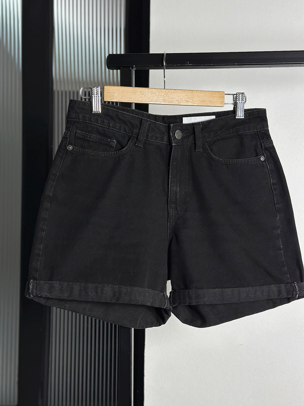 Short mezclilla negro 2