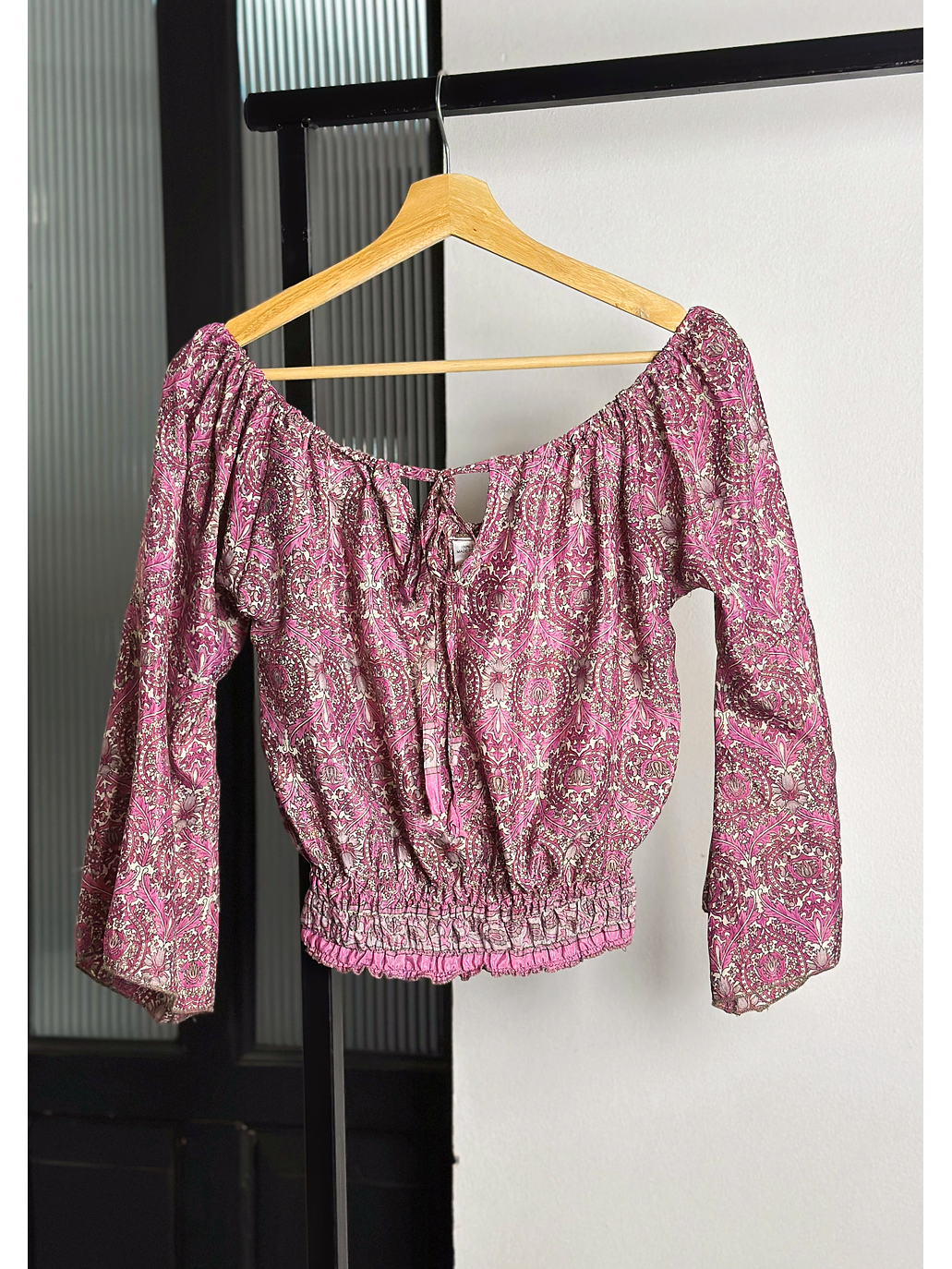 Top de seda estampado 1