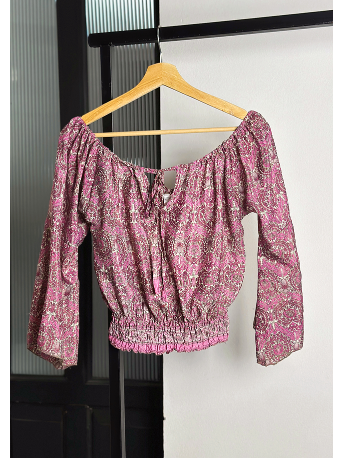 Top de seda estampado 1