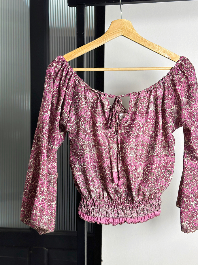 Top de seda estampado 2