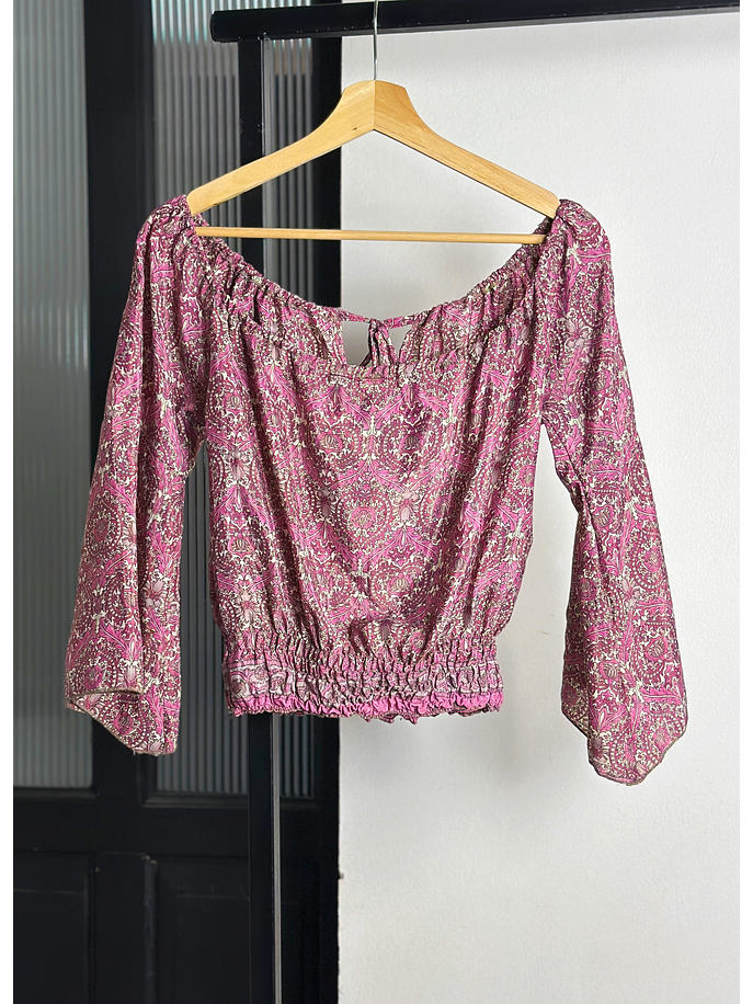 Top de seda estampado 4