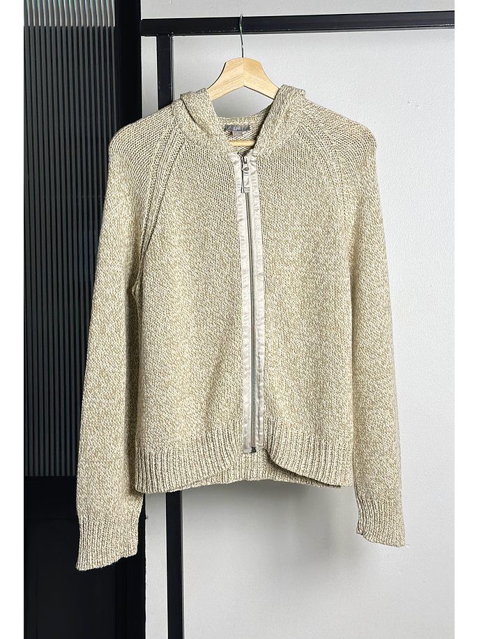 Chaleco jaspeado con cierre 1