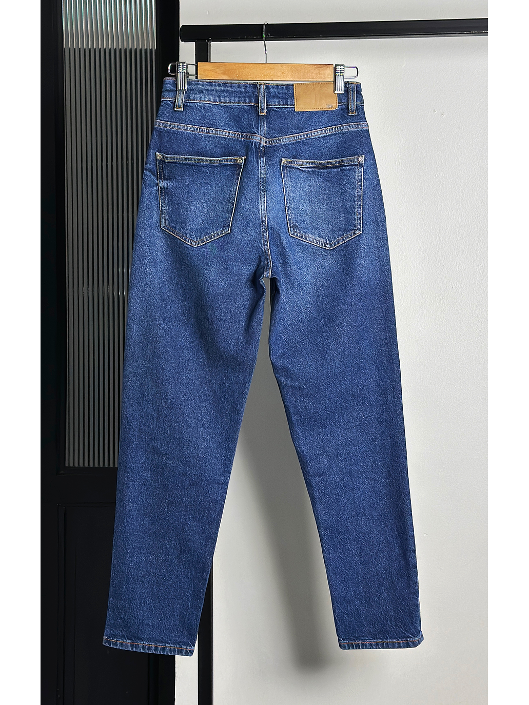 Jeans azul tiro alto 3