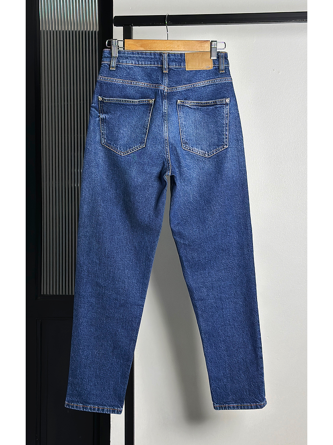 Jeans azul tiro alto 3