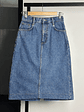 Falda midi mezclilla  - Miniatura 1
