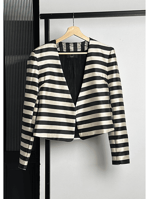 Blazer corto rayado