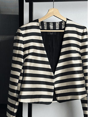 Blazer corto rayado