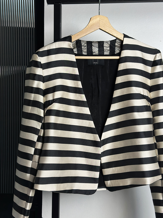Blazer corto rayado 2