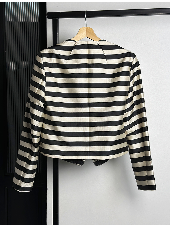 Blazer corto rayado 3