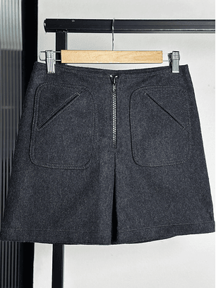 Falda ploma de lana vintage 