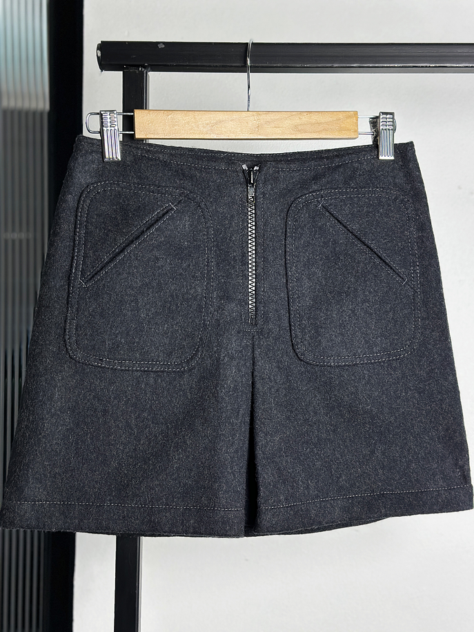 Falda ploma de lana vintage  2