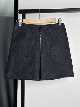 Falda ploma de lana vintage 