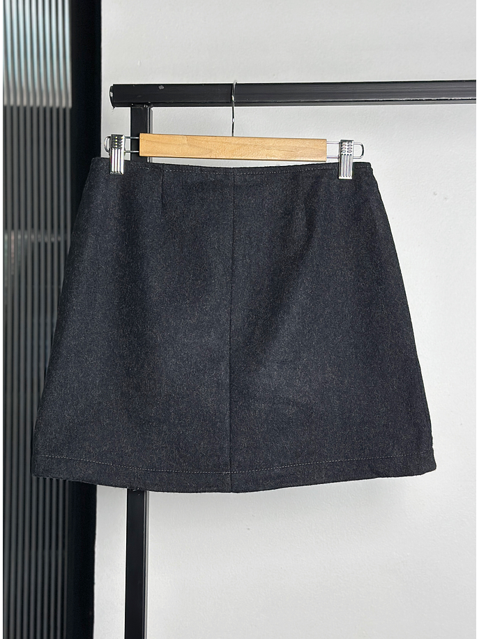 Falda ploma de lana vintage  3