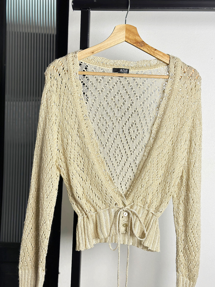 Chaleco beige calado 2