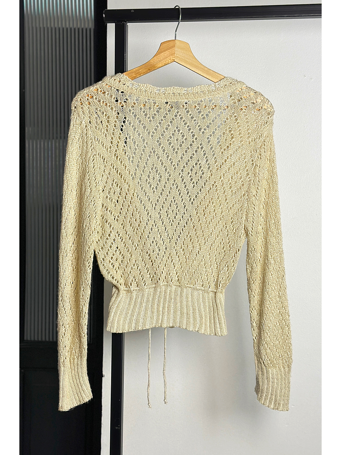 Chaleco beige calado 3