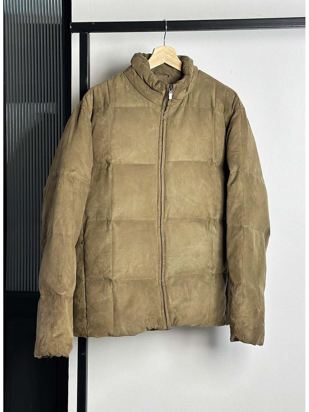 Parka beige de plumas 1