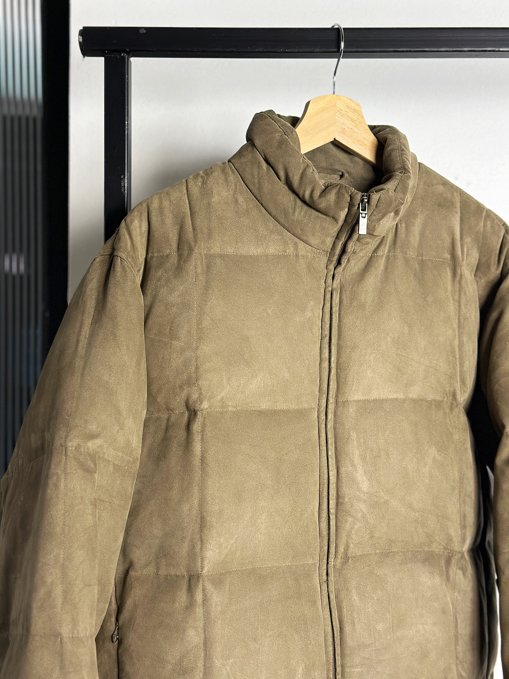 Parka beige de plumas 2