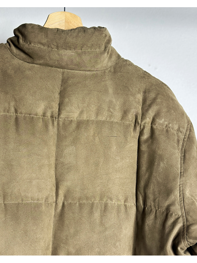 Parka beige de plumas 4