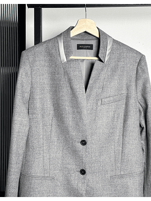 Blazer de lana gris jaspeado