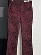 Jeans mezclilla burdeo animal print  - Miniatura 1
