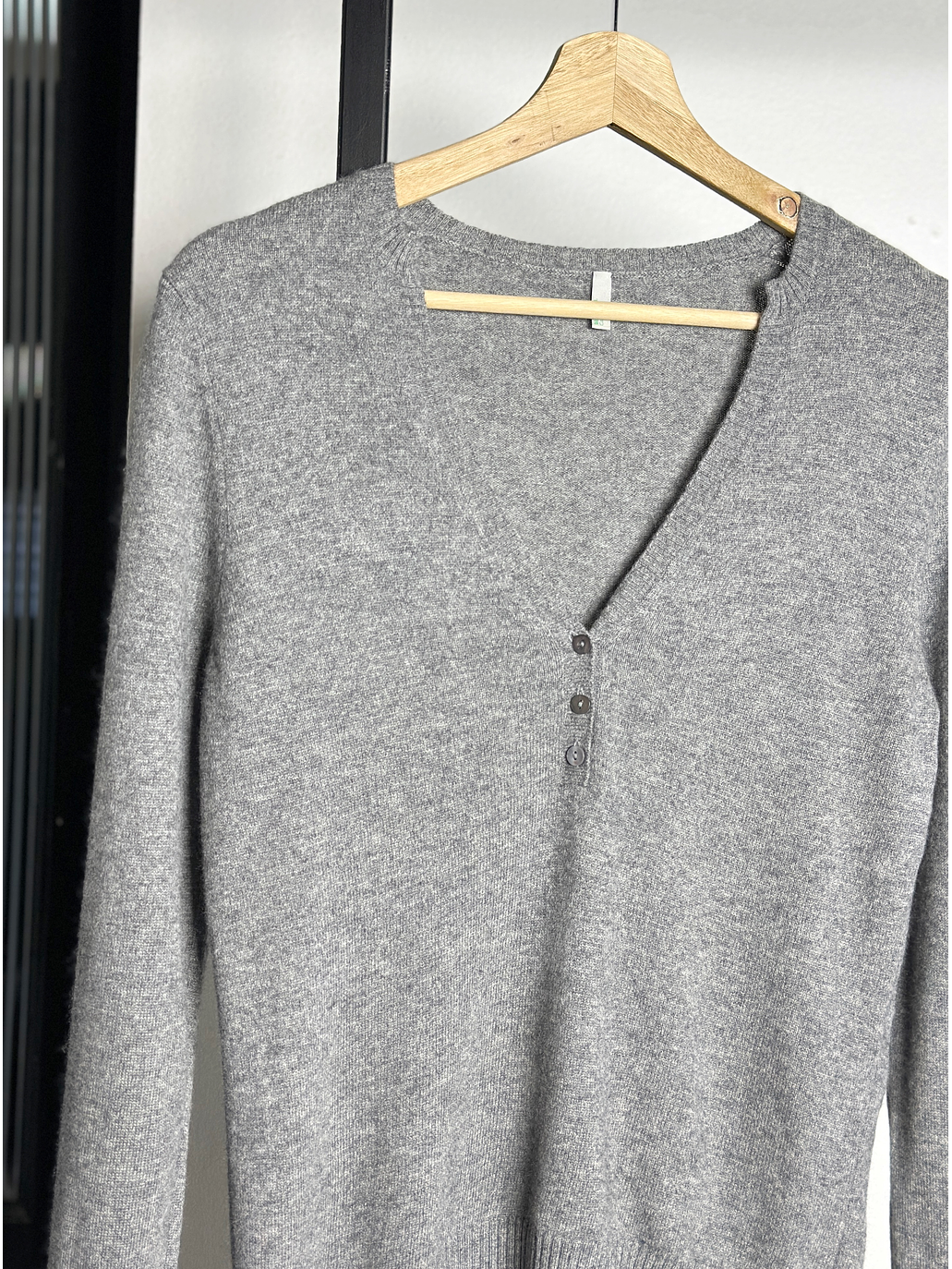 Chaleco cachemir gris jaspeado 2