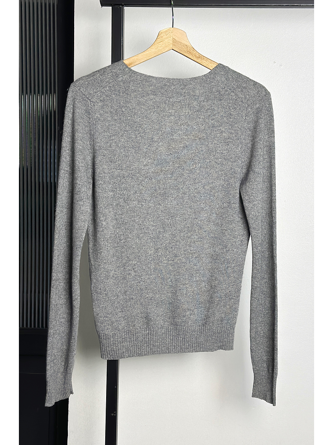 Chaleco cachemir gris jaspeado 3