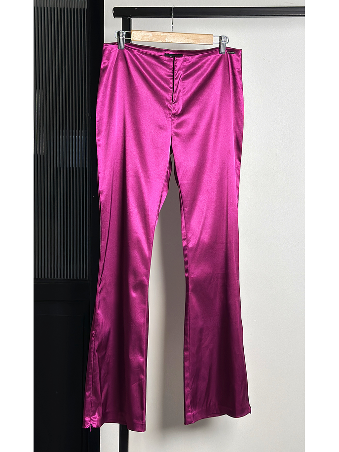 Pantalón fucsia satinado vintage 1