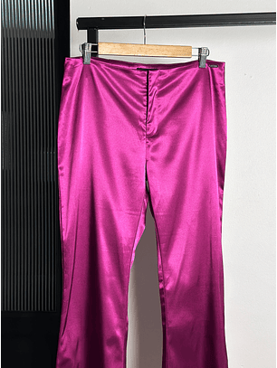 Pantalón fucsia satinado vintage