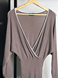 Top taupe escotado  - Miniatura 2