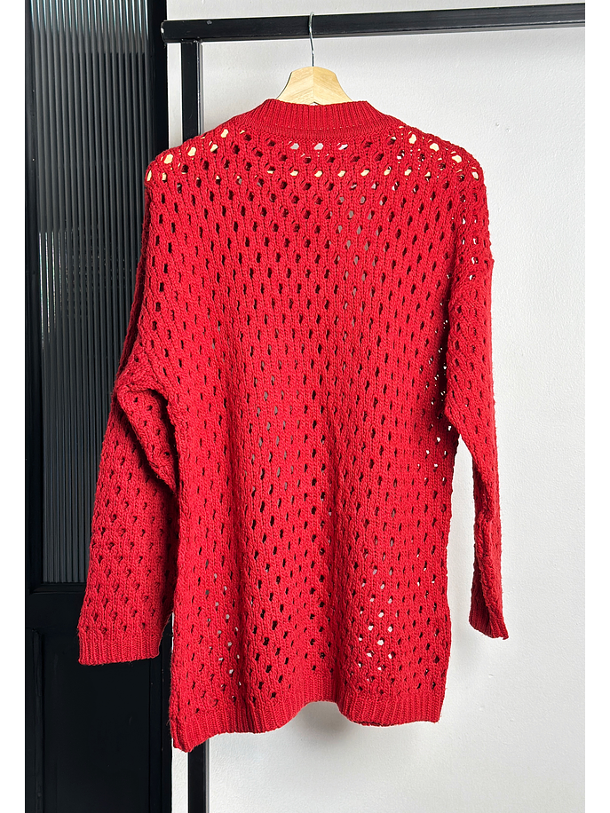 Chaleco rojo calado  3