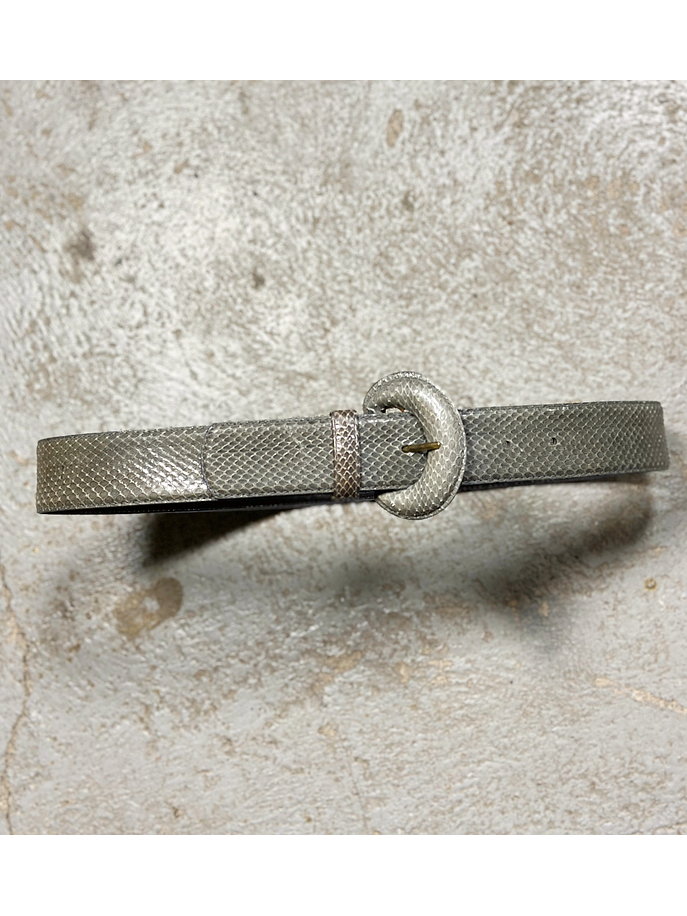 Cinturón de piel gris 1