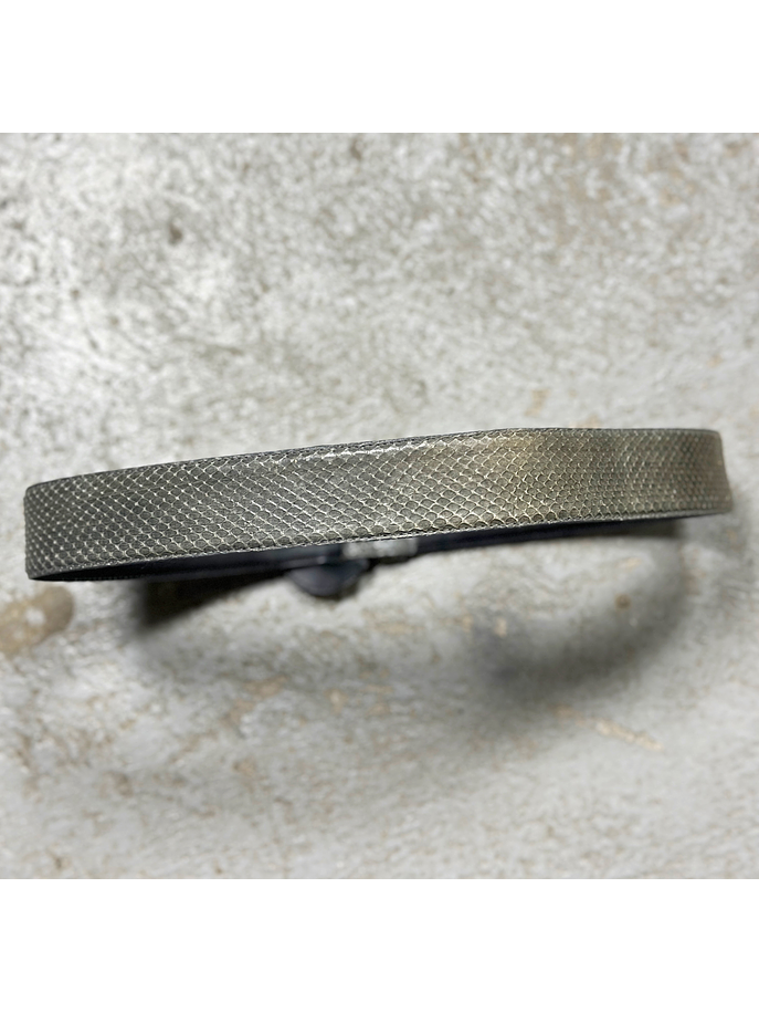 Cinturón de piel gris 3