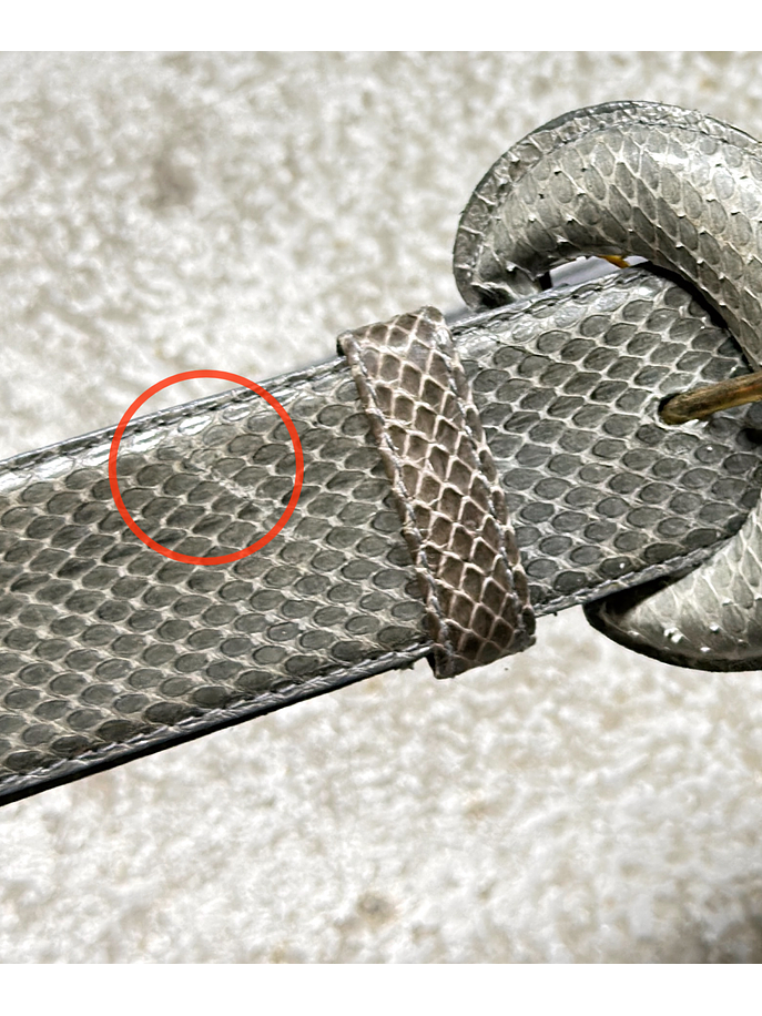 Cinturón de piel gris 5