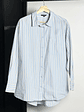 Camisa celeste rayada oversize - Miniatura 1
