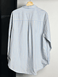 Camisa celeste rayada oversize - Miniatura 3