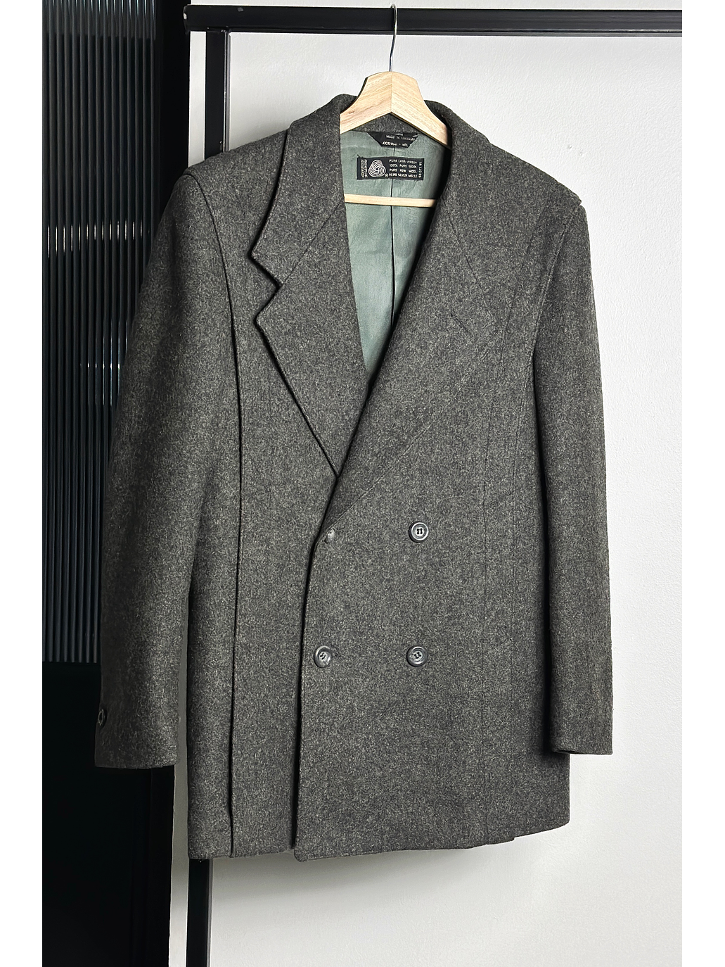 Abrigo de lana gris melange 1