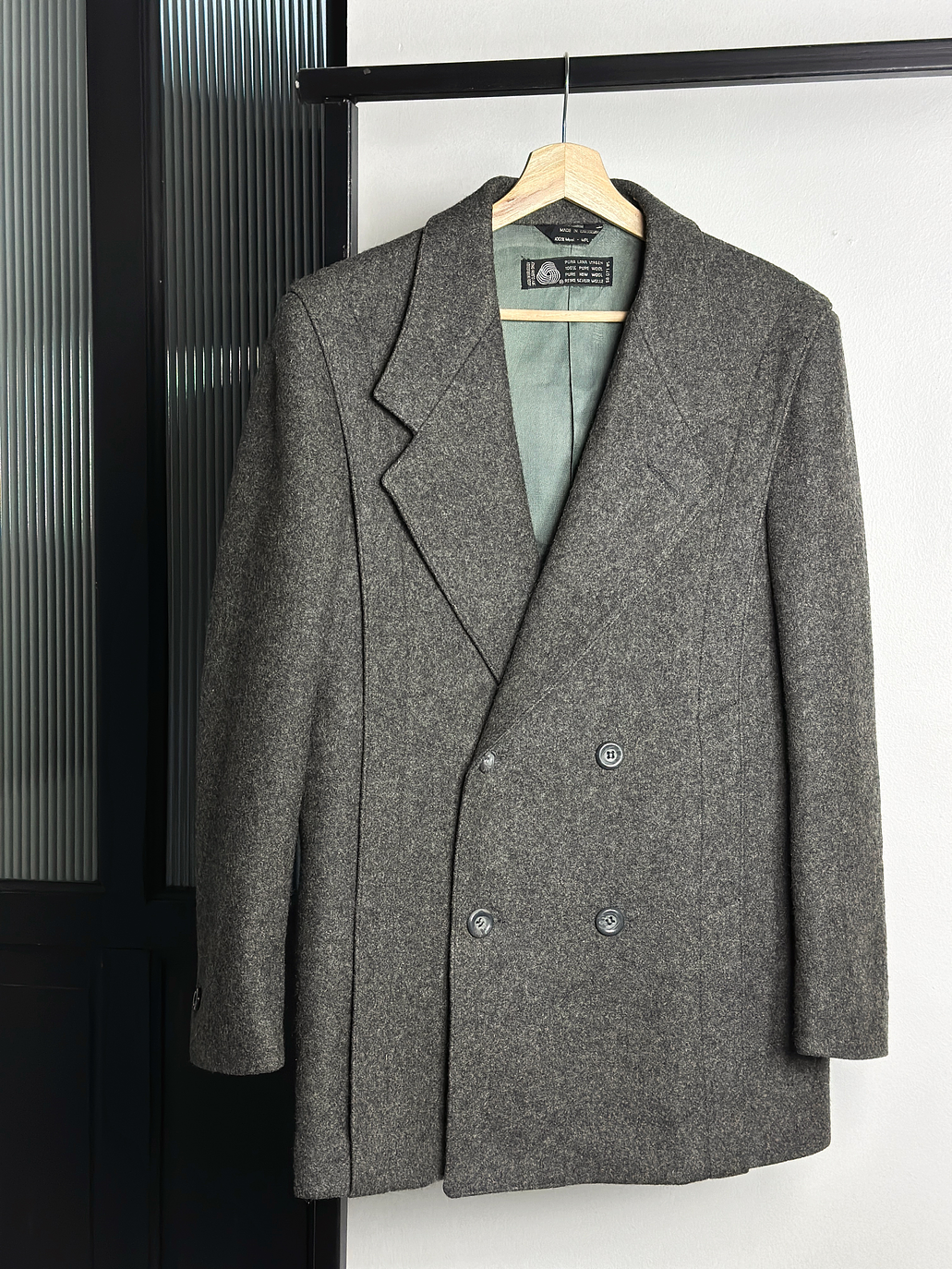Abrigo de lana gris melange 2